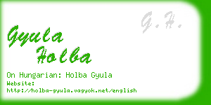 gyula holba business card